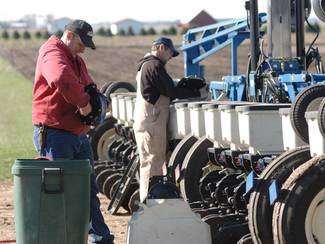 One thing planter operators should pay attention to is the soil-engaging components, according to Iowa State University Extension. (DTN file photo by Jim Patrico)